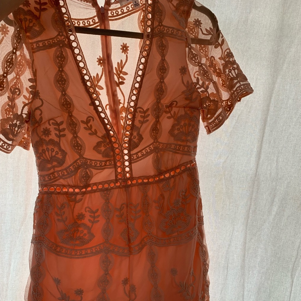 Pink detailed romper
